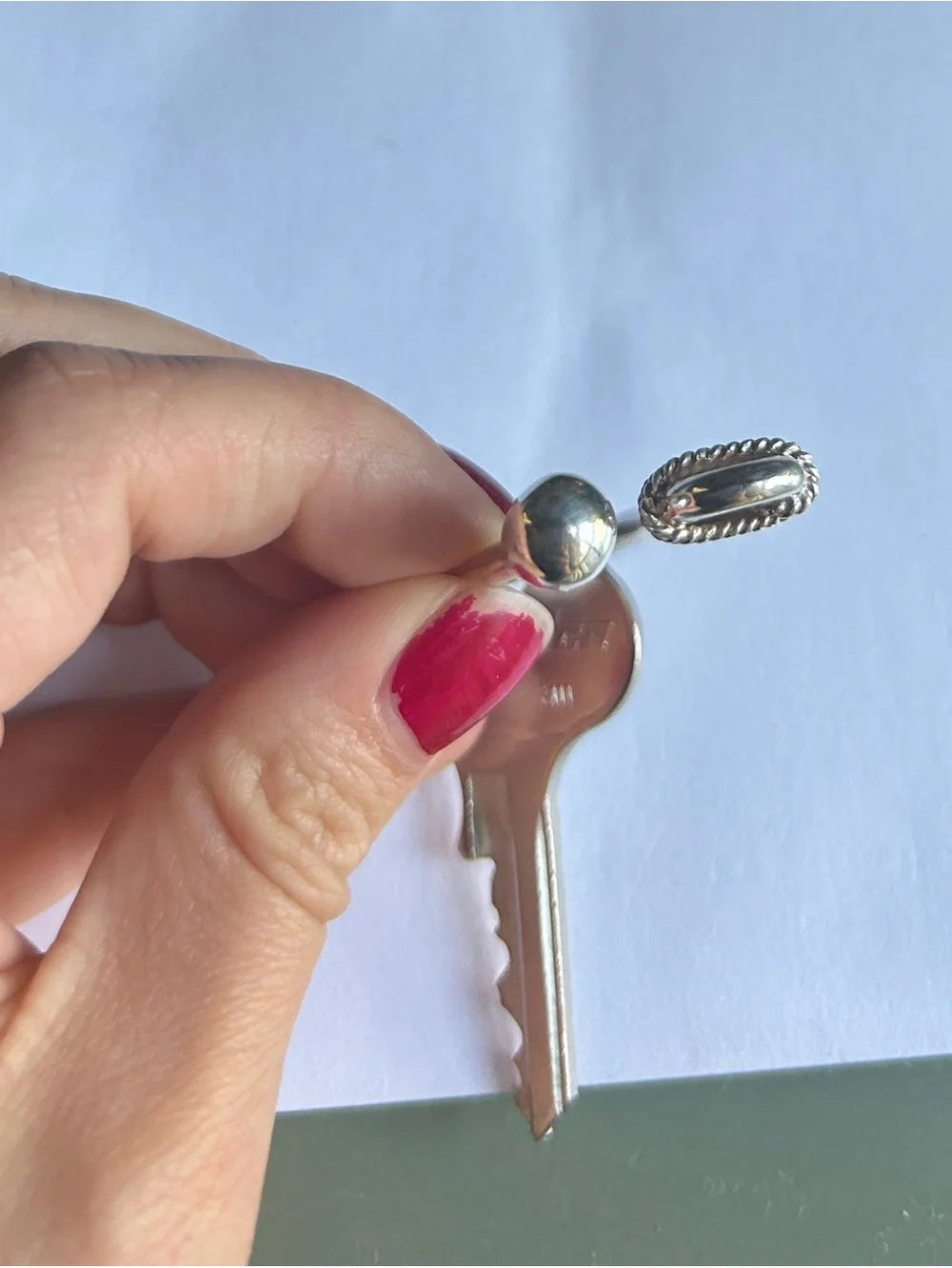 Janna Thomas Sterling Silver Key Chain